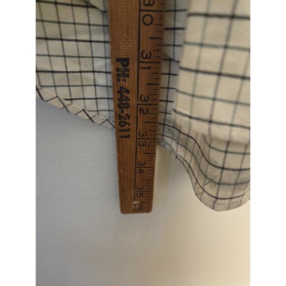 Mens Ralph Lauren Custom Fit Blue & Orange Plaid Dress Shirt Size 15 1/2 - 34/35 - Picture 6 of 6